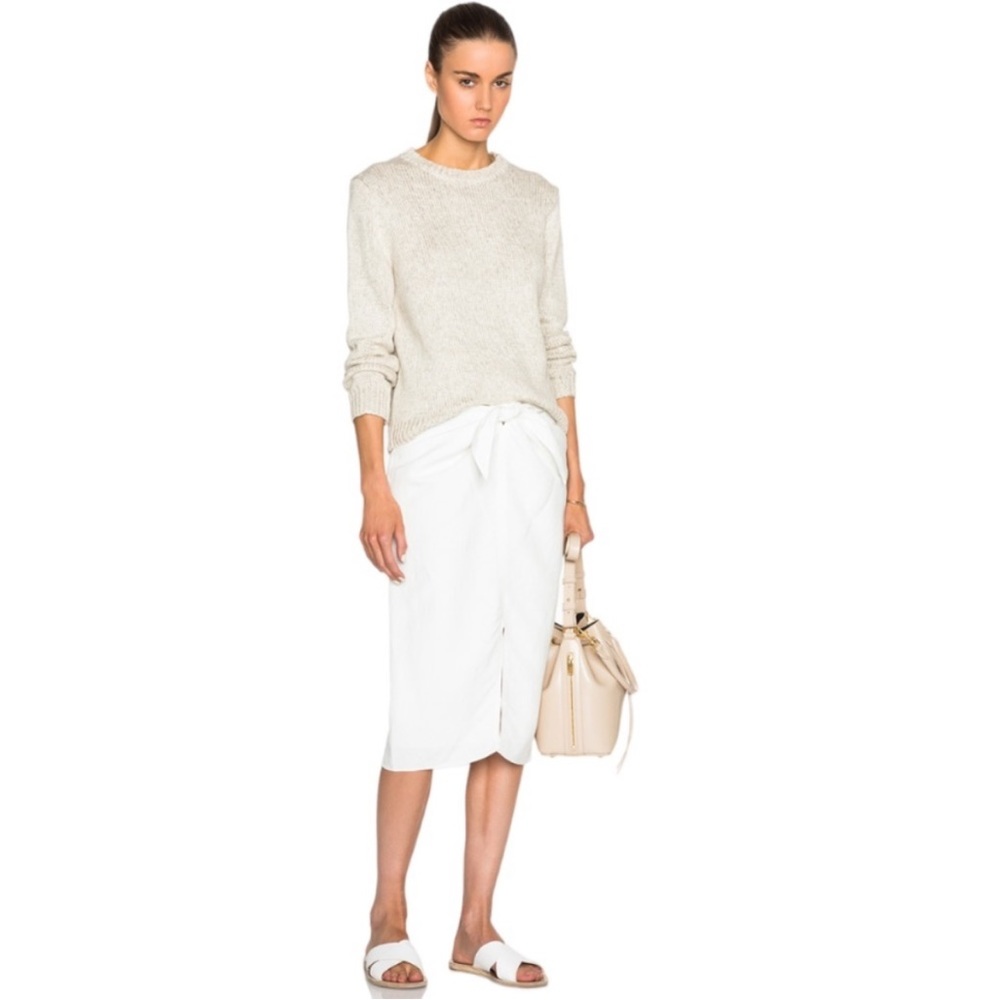 Jenni Kanye linen blend tie-waist skirt M